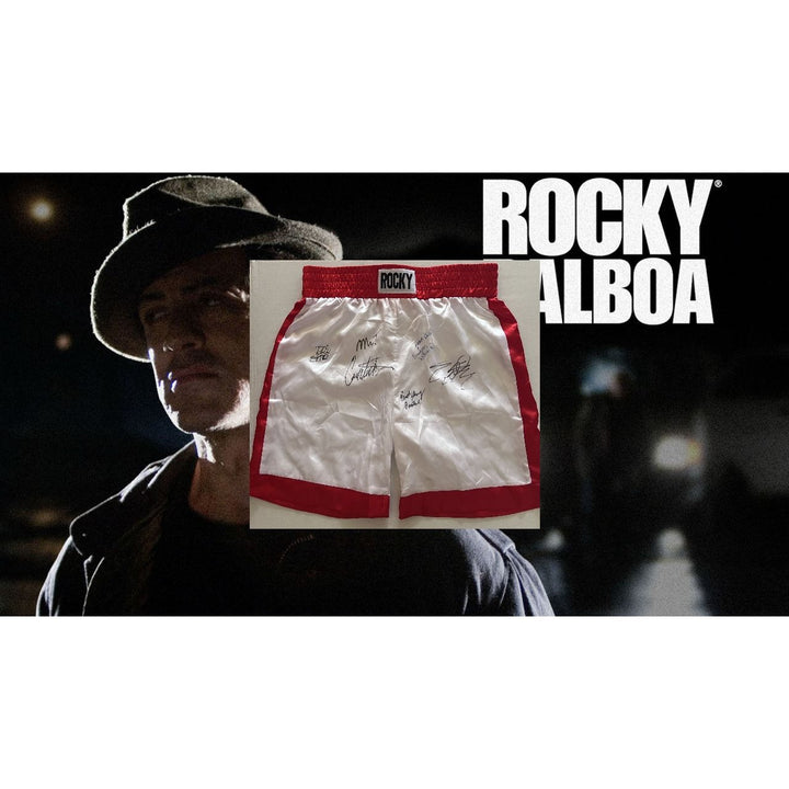 Sylvester Stallone Rocky Balboa boxing trunks with proof