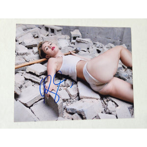 Miley Cyrus 8x10 photo signed with proof