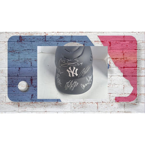 Aaron Judge Gleyber Torres Gary Sanchez Giancarlo Stanton New York Yankees full size batting helmet signed