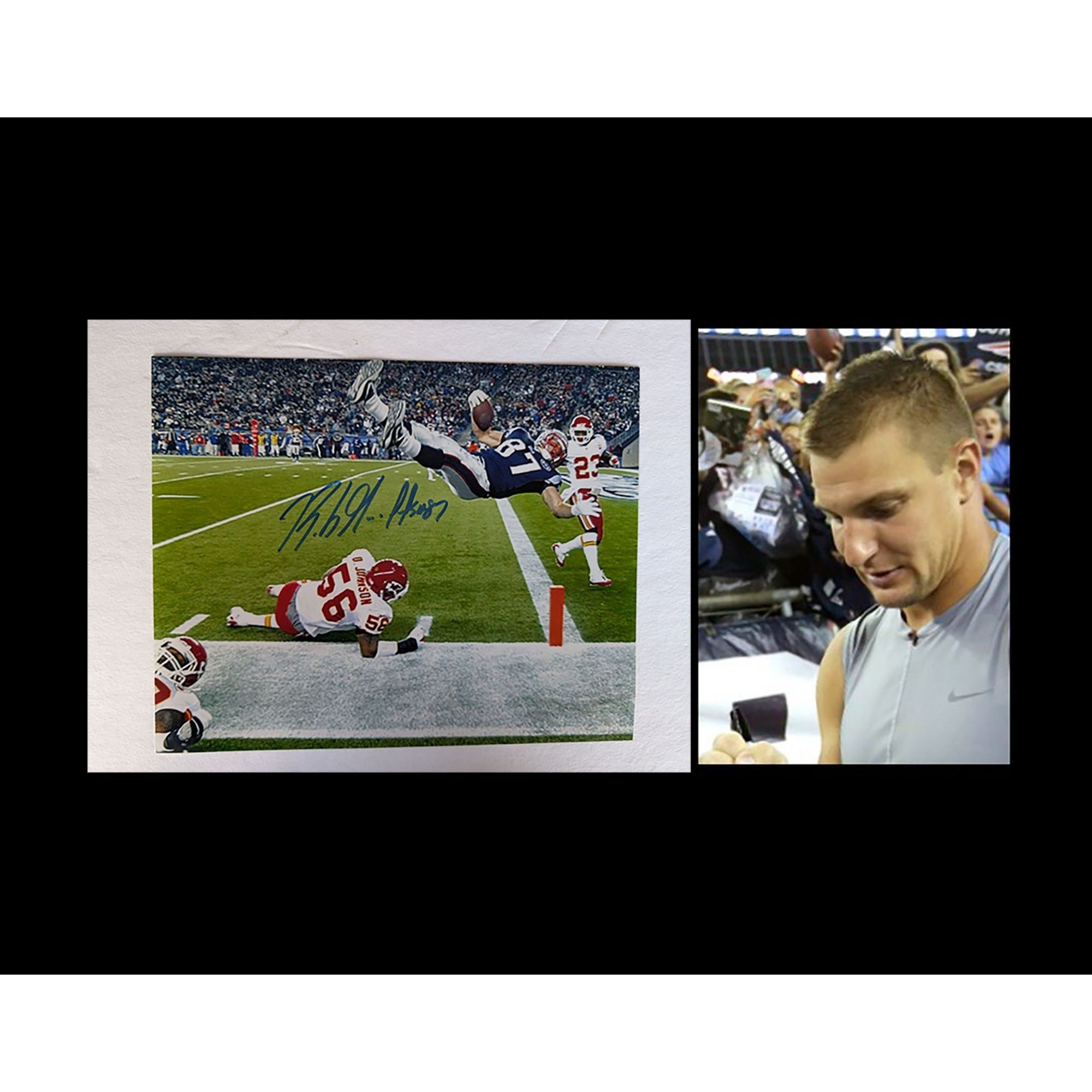 Rob Gronkowski New England Patriots future NFL Hall of Famer 8x10 photo signed with proof