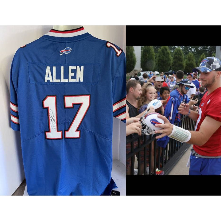 Josh Allen Buffalo Bills Navy Nike size large game model jersey signed with proof