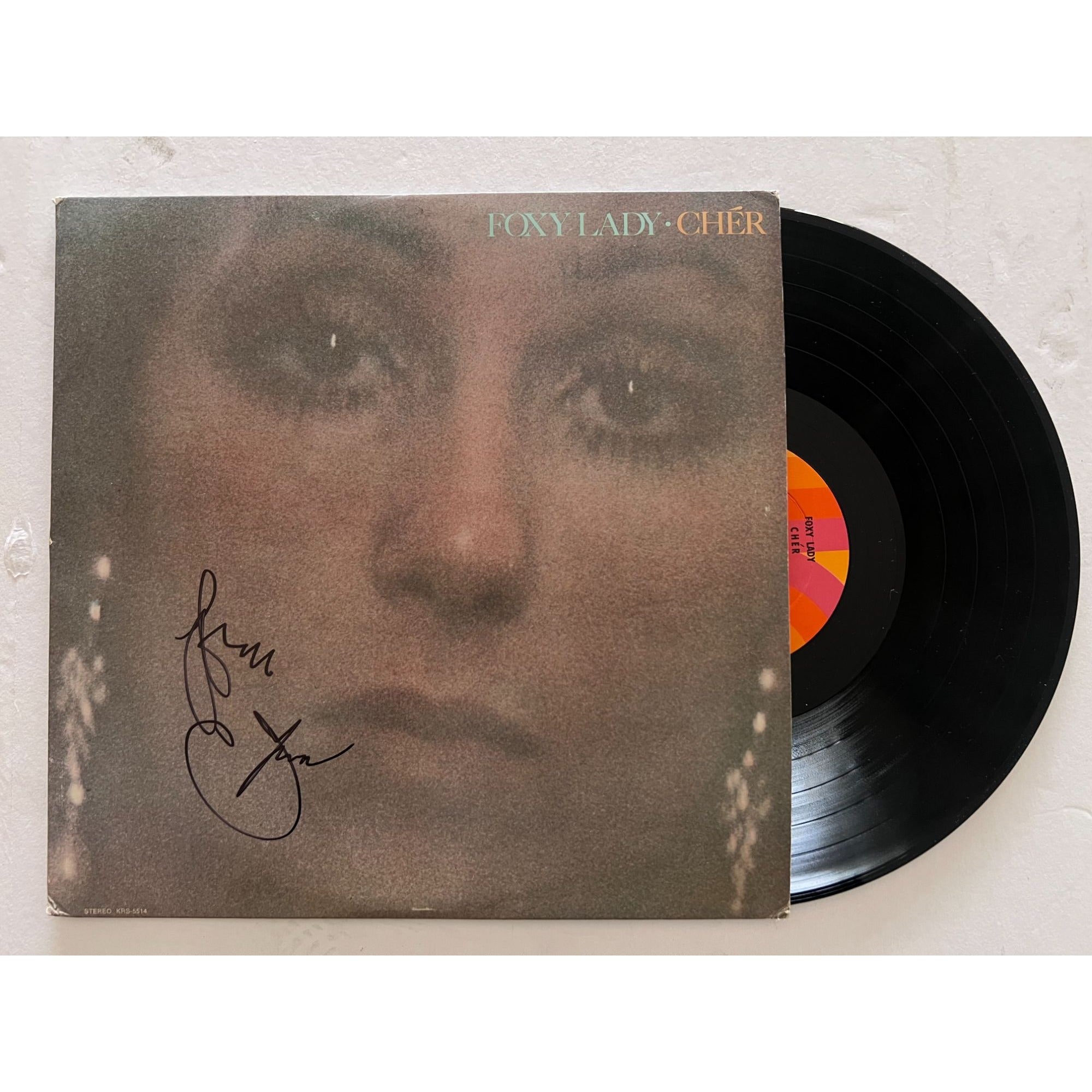 Cher Foxy Lady original LP signed with proof