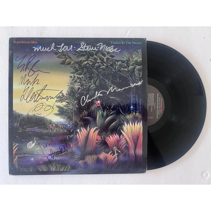 Fleetwood Mac Tango in the Night Mick Fleetwood, Christine McVie, Stevie Nicks, Lindsey Buckingham, and John McVie signed with proof