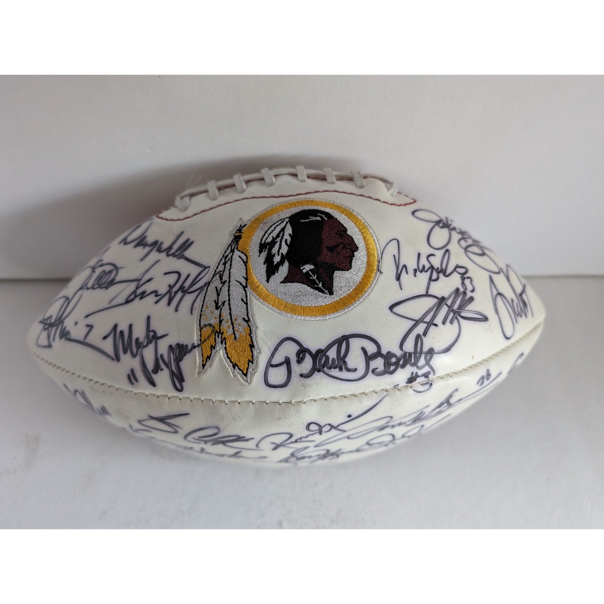 Washington Redskins John Riggins Doug Williams Sam Huff Joe Gibbs Art Monk 22 all-time greats signed football