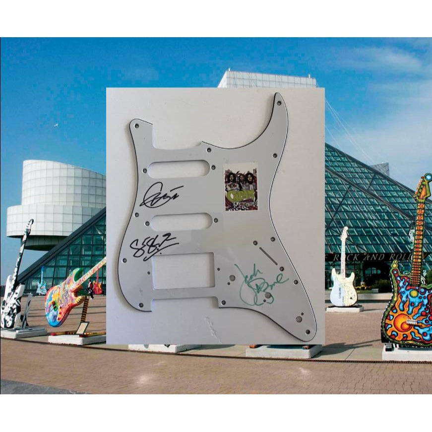 Cream Eric Clapton Ginger Baker Jack Bruce   Stratocaster electric pickguard signed with proof