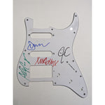 Load image into Gallery viewer, Billy Corrigan Smashing Pumpkins band signed Fender Stratocaster electric guitar pickguard signed with proof
