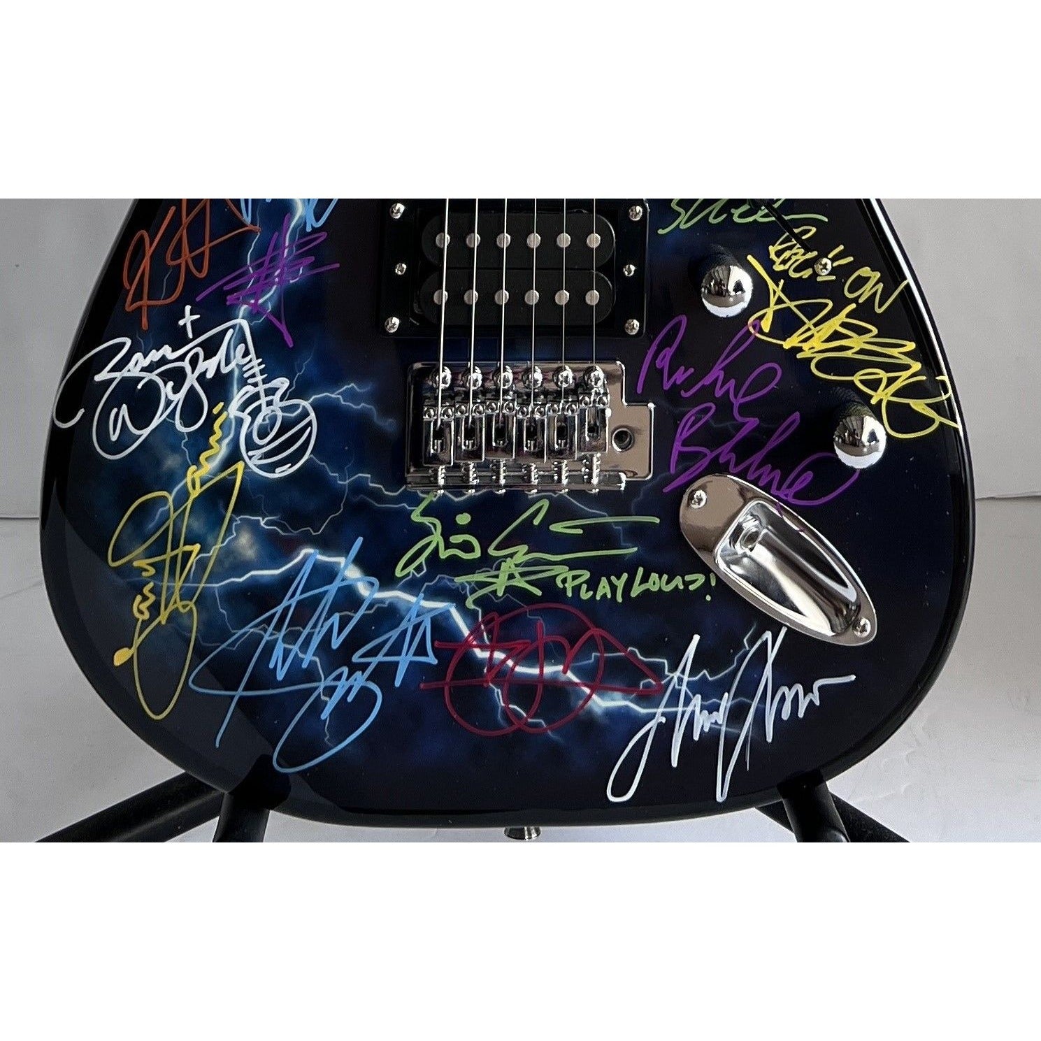 Blue Lightning electric guitar 20 heavy metal guitar greats Kirk Hammett Dimebag Darryl Kk Downing Zakk Wylde