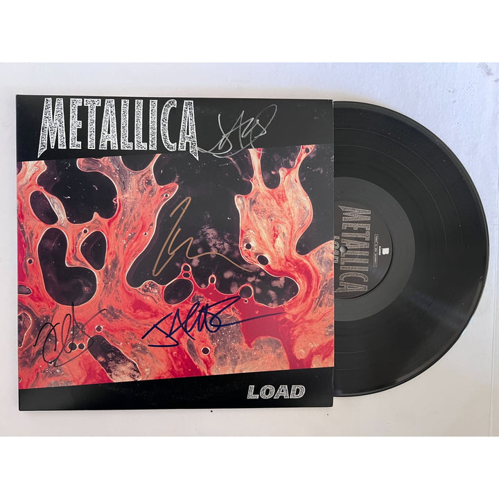 Metallica James Hetfield, Kirk Hammett, Jason Newsted, Lars Ulrich,  'LOAD' album signed with proof