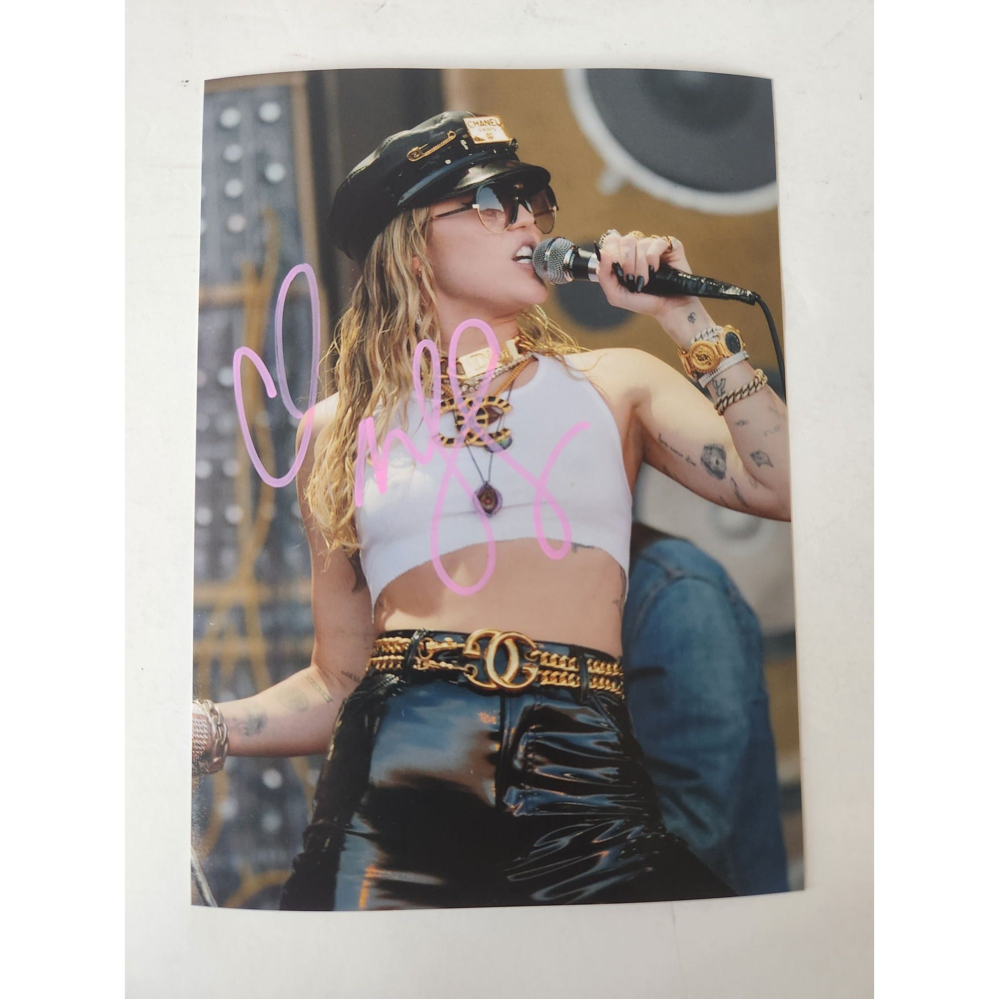 Miley Cyrus 5x7 photo signed with proof