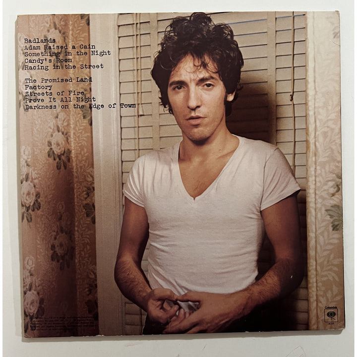 Bruce Springsteen "Darkness on The Edge of Town" original LP signed with proof