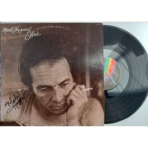 Merle Haggard "My Farewell to Elvis" LP signed with proof
