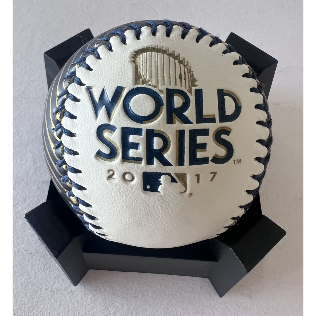 Houston Astros 2017 World Series Baseball Justin Verlander Jose Altuve and World Series MVP George Springer signed baseball with proof