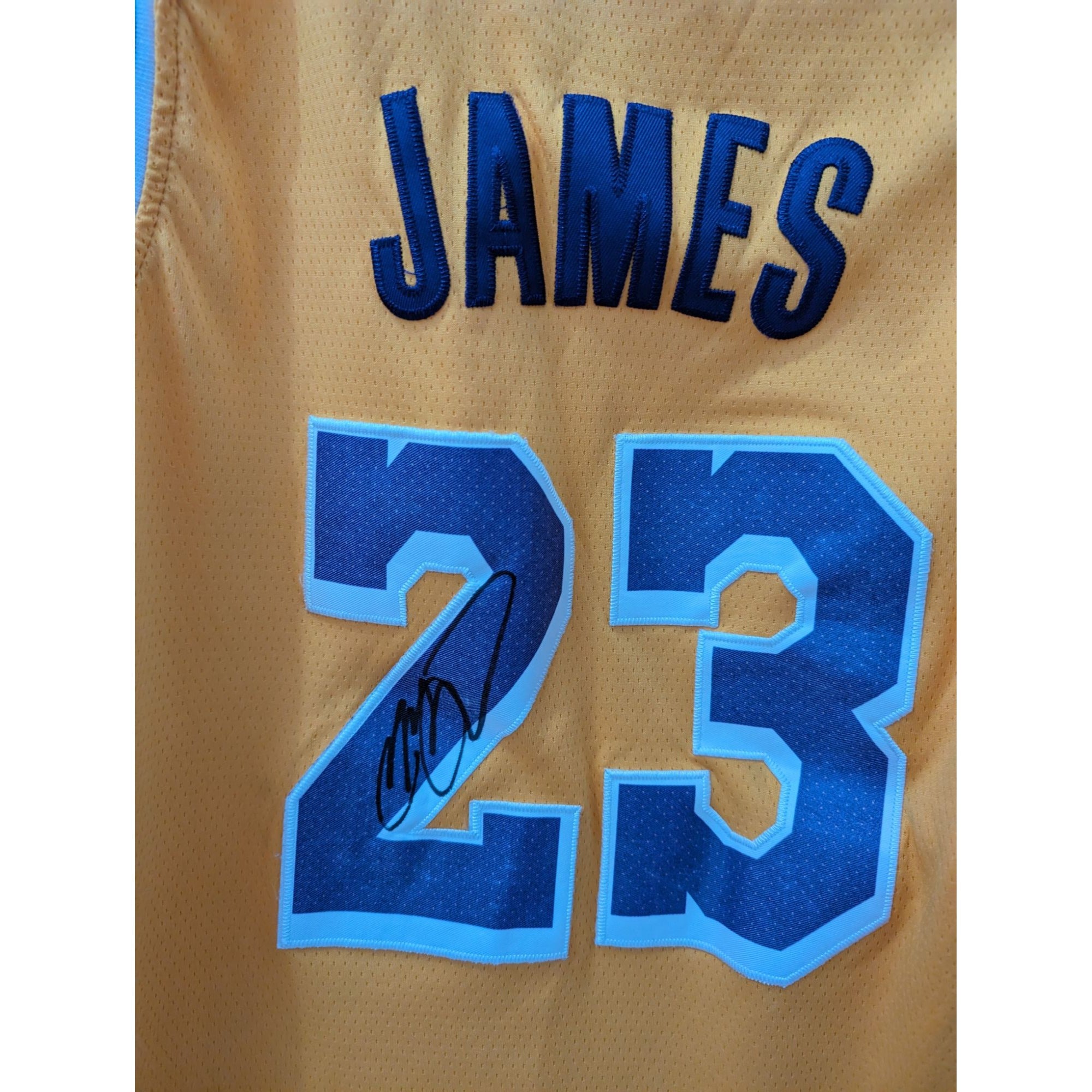 Signed lebron cheap lakers jersey