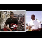 Load image into Gallery viewer, Michael Jordan with Air Jordan vintage 8x10 photo signed with proof
