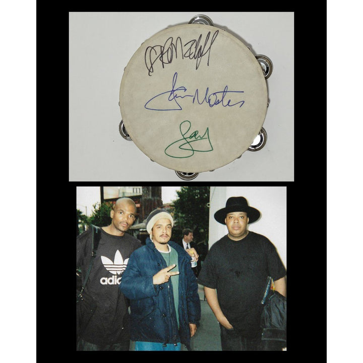 Run DMC Joseph Simmons Jammaster Jay Daryl McDaniels 10' tambourine signed with proof