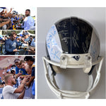 Load image into Gallery viewer, Los Angeles Rams 2018 NFC champions team signed helmet signed with proof
