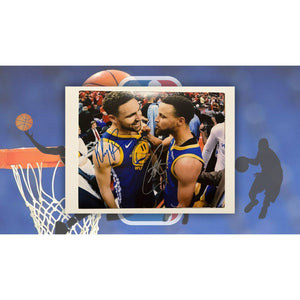 Stephen Curry Klay Thompson Golden State Warriors 8x10 photo sign with proof with free acrylic frame