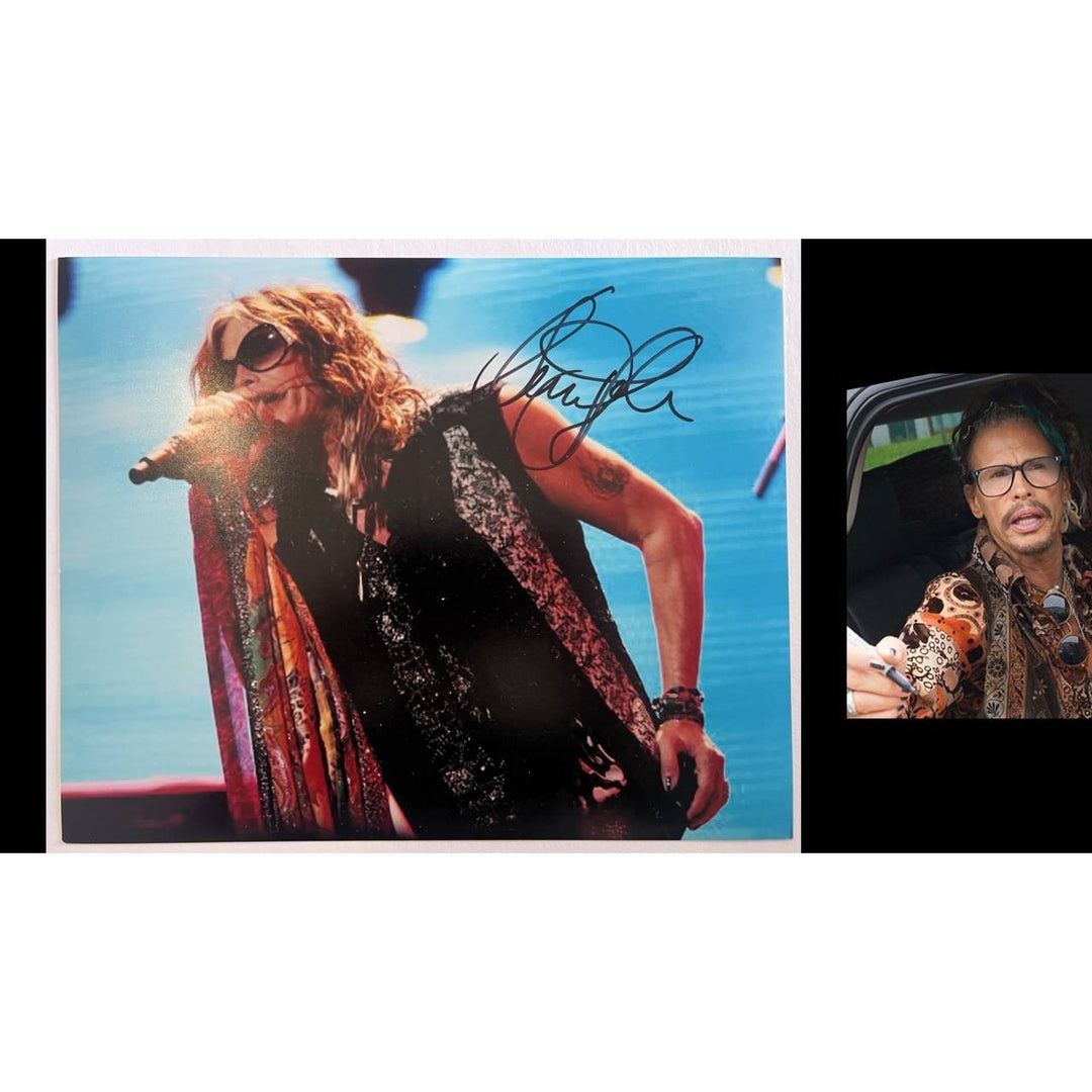 Steven Tyler of Aerosmith 8 by 10 signed photo with proof