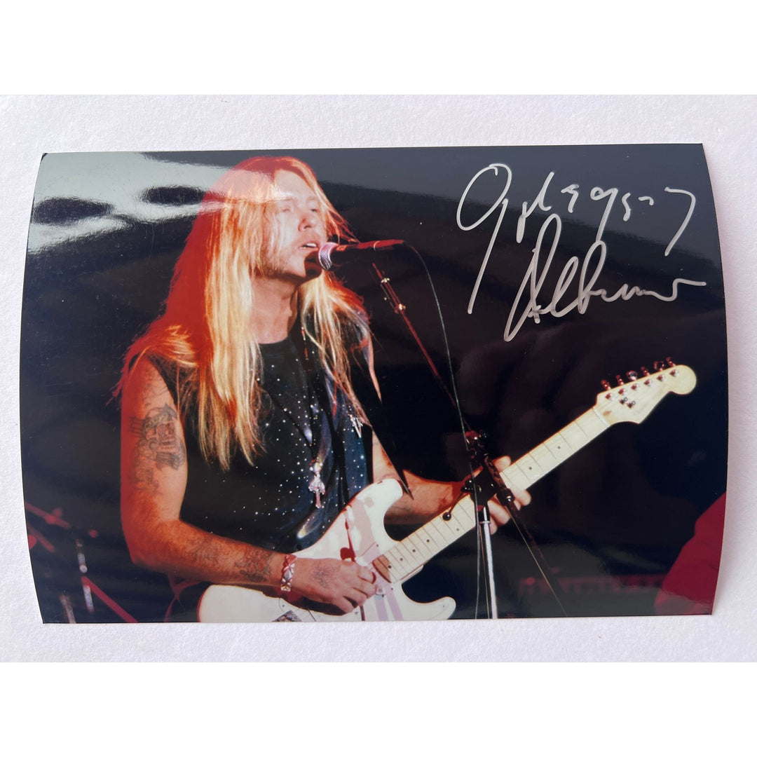 Gregg Allman of the Allman Brothers 5x7 photograph signed with proof