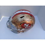 Load image into Gallery viewer, San Francisco 49ers Christian McCaffrey George Kittle Deebo Samuel Brock Purdy 2023 Riddell speed full size helmet signed with proof and fre
