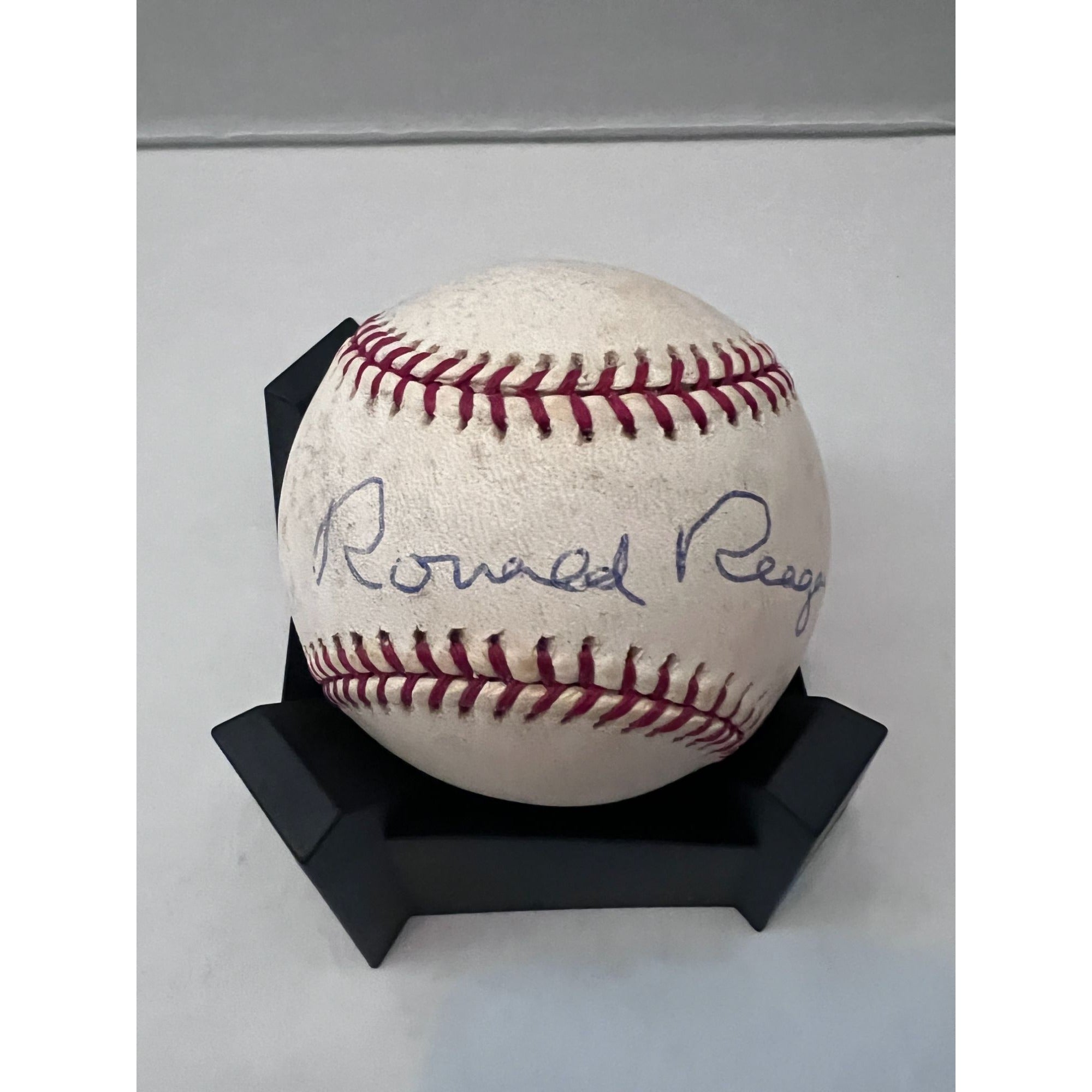 Ronald Reagan official Rawlings Major League Gene Buddig baseball signed with proof