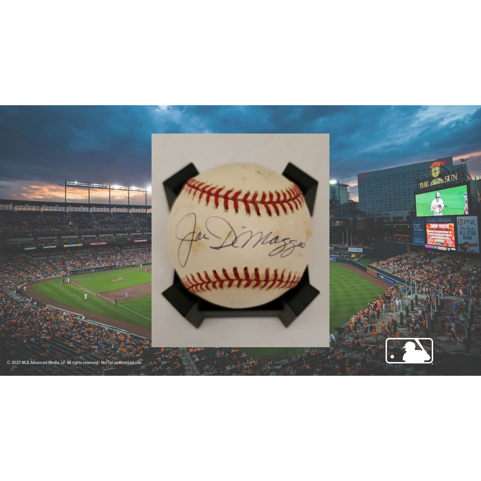 Joe DiMaggio the Yankee Clipper 1978 World Series Baseball signed with free acrylic display case