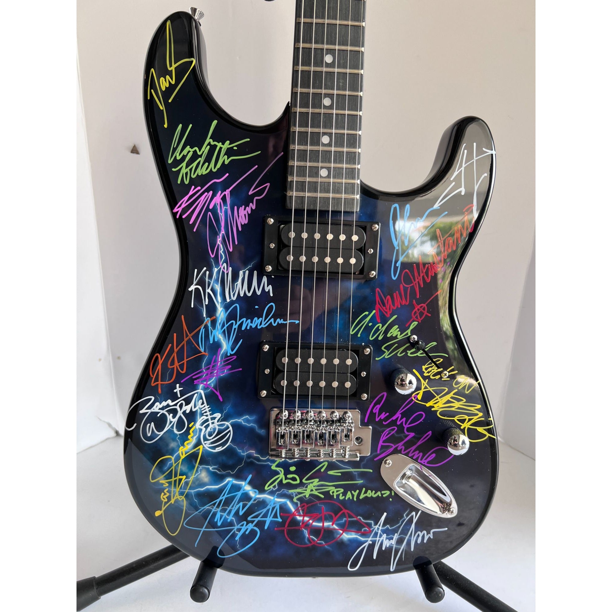 Blue Lightning electric guitar 20 heavy metal guitar greats Kirk Hammett Dimebag Darryl Kk Downing Zakk Wylde