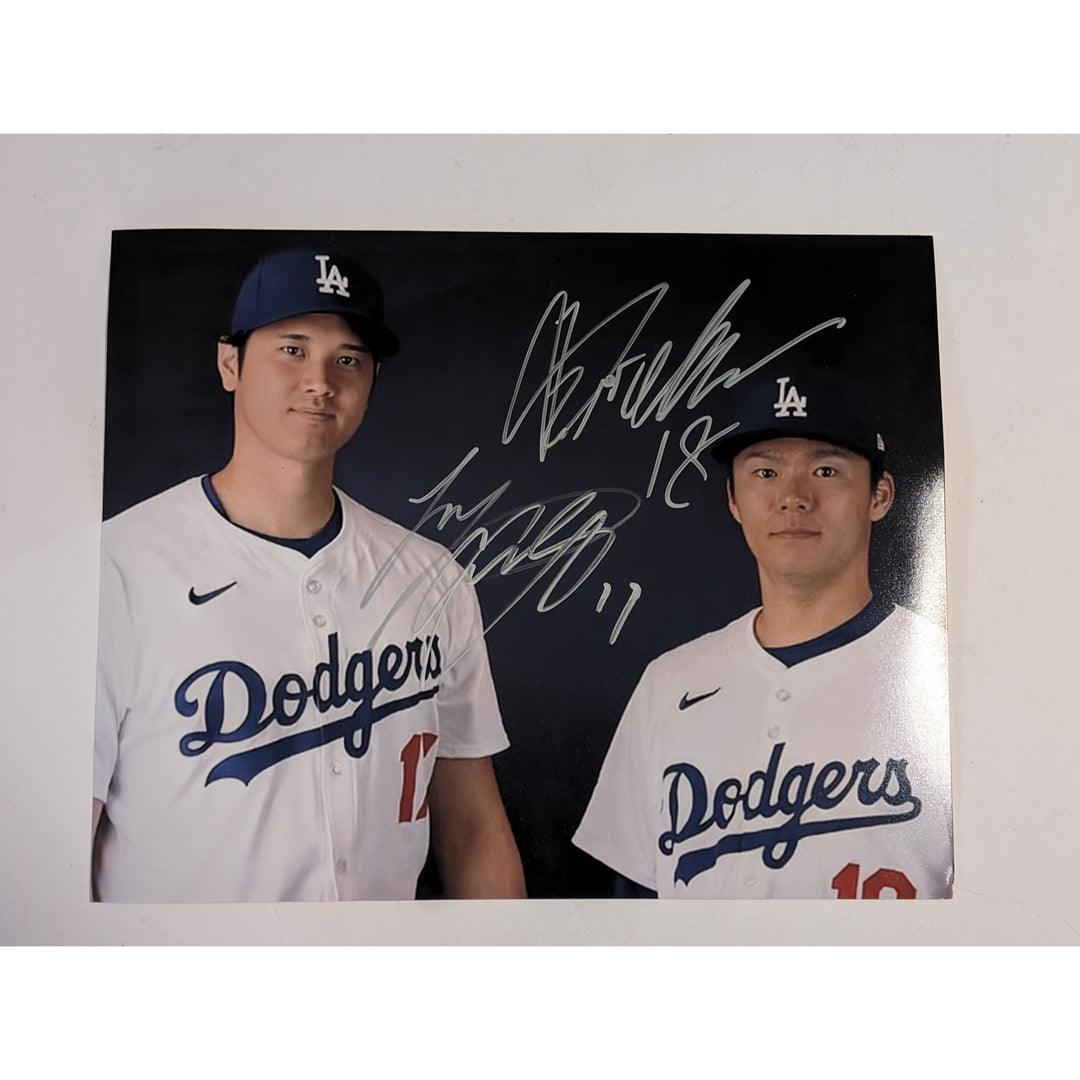 Shohei Ohtani & Yoshinobu Yamamoto Los Angeles Dodgers 8x10 photo signed with proof