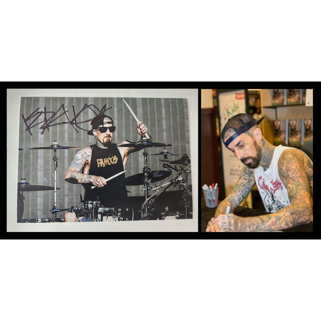 Travis Barker Blink-182 legendary drummer 5x7 photo signed with proof