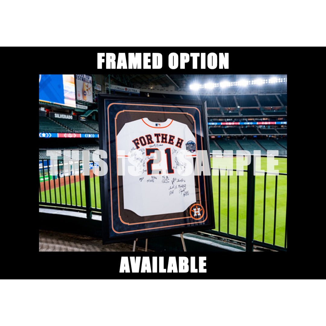 Houston Astros 2017 World Series Champions Jose Altuve, Justin Verlander, Lance Bregman, George Springer Majestic size XL game model jersey