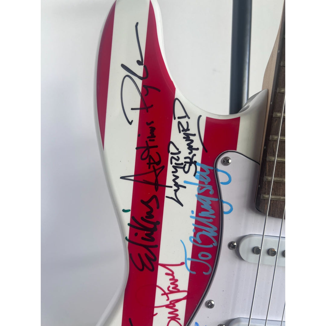 Lynyrd Skynyrd ZZ Top Billy Gibbons Dusty Hill Frank Beard Warren Haynes USA one of a kind electric guitar signed with proof