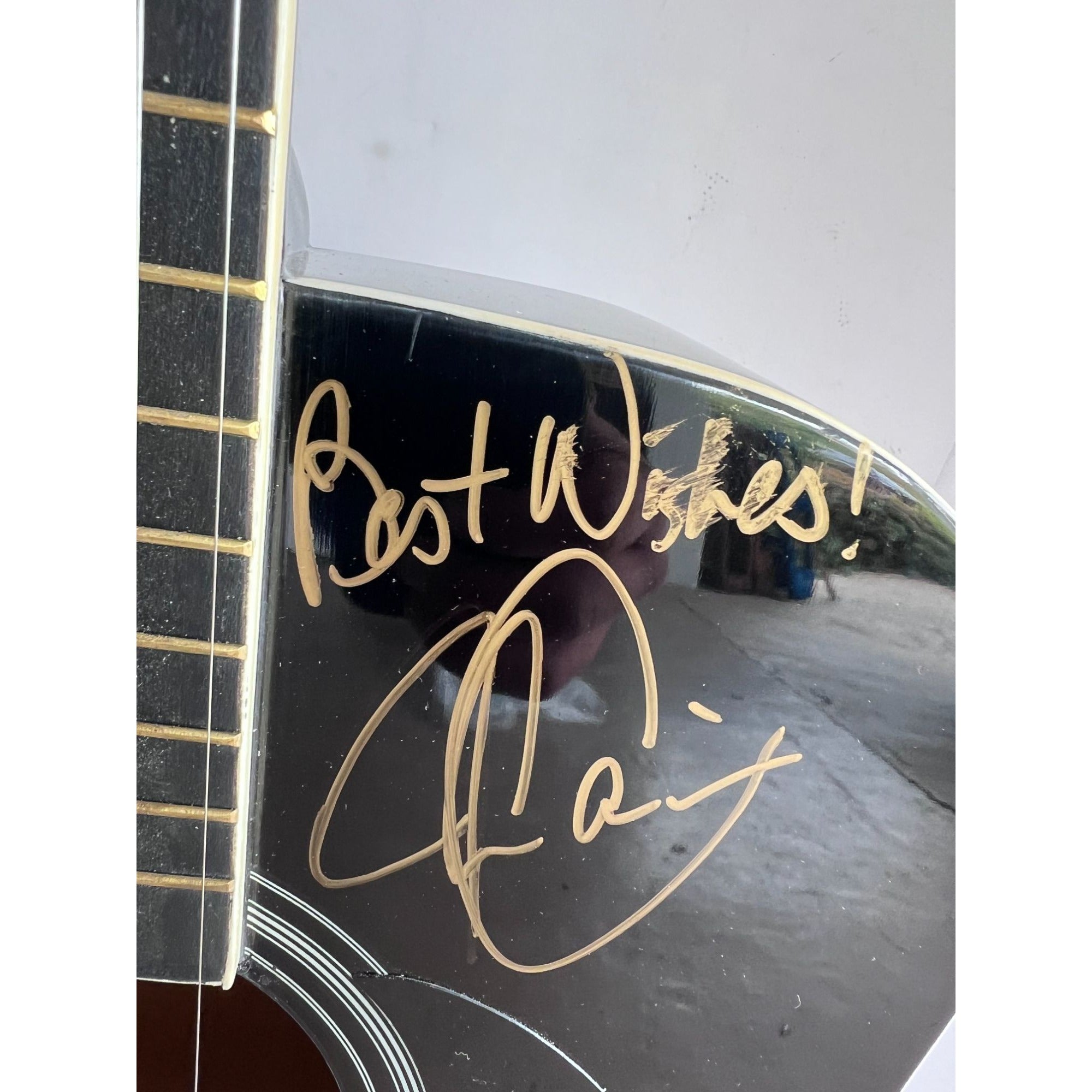 Neal Schon,  Ross Valory,  Jonathan Cain, Greg Rowley Steve Perry Journey complete band signed acoustic guitar with proof