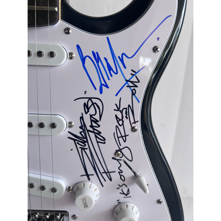 The Rolling Stones Mick Jagger Bill Wyman Mick Taylor Ronnie Wood Keith Richards signed and inscribed with proof