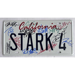 Load image into Gallery viewer, Iron Man original license plate Robert Downey Jr. Stan Lee 13 stars cast signed
