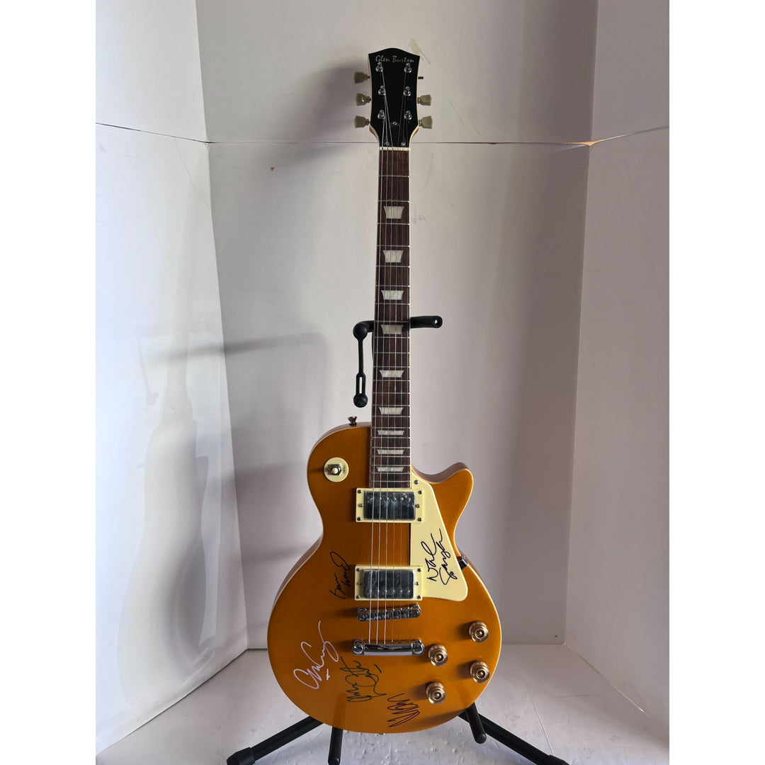 Def Leppard Joe Elliott Vivian Campbell Rick Savage Rick Allen Phil Collen les paul electric guitar signed with proof