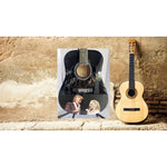 Load image into Gallery viewer, Kenny Rogers and Dolly Parton full size acoustic guitar signed with proof
