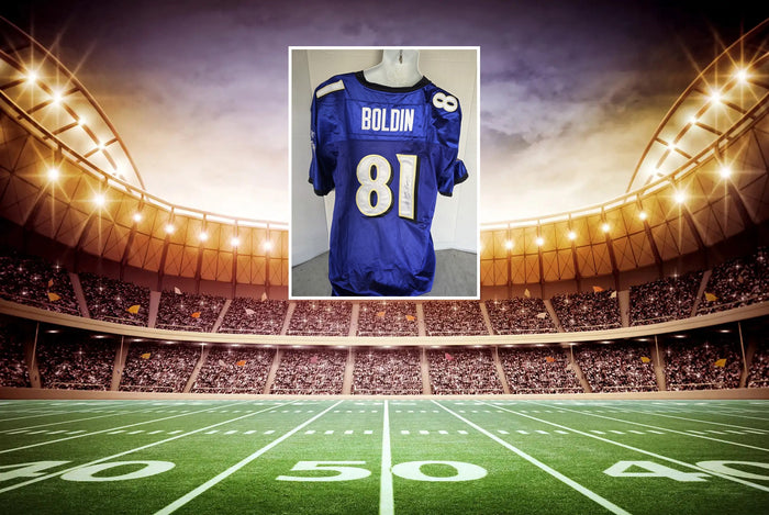 Anquan Boldin Baltimore Ravens 2011-12 Super Bowl Champs Team Signed Game Model Jersey