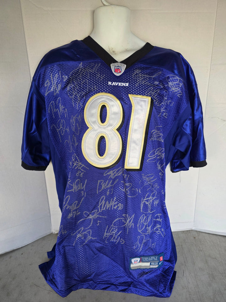 Anquan Boldin Baltimore Ravens 2011-12 Super Bowl Champs Team Signed Game Model Jersey - original photo 1