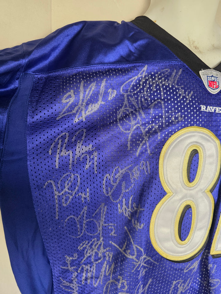 Anquan Boldin Baltimore Ravens 2011-12 Super Bowl Champs Team Signed Game Model Jersey - original photo 4
