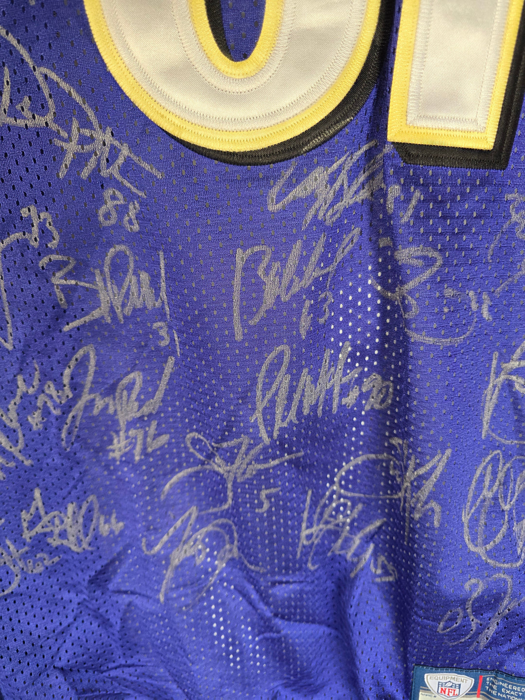 Anquan Boldin Baltimore Ravens 2011-12 Super Bowl Champs Team Signed Game Model Jersey - original photo 6