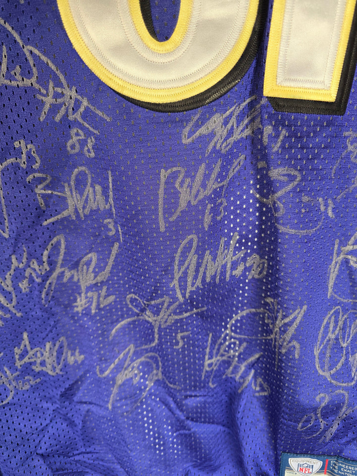 Anquan Boldin Baltimore Ravens 2011-12 Super Bowl Champs Team Signed Game Model Jersey - original photo 6