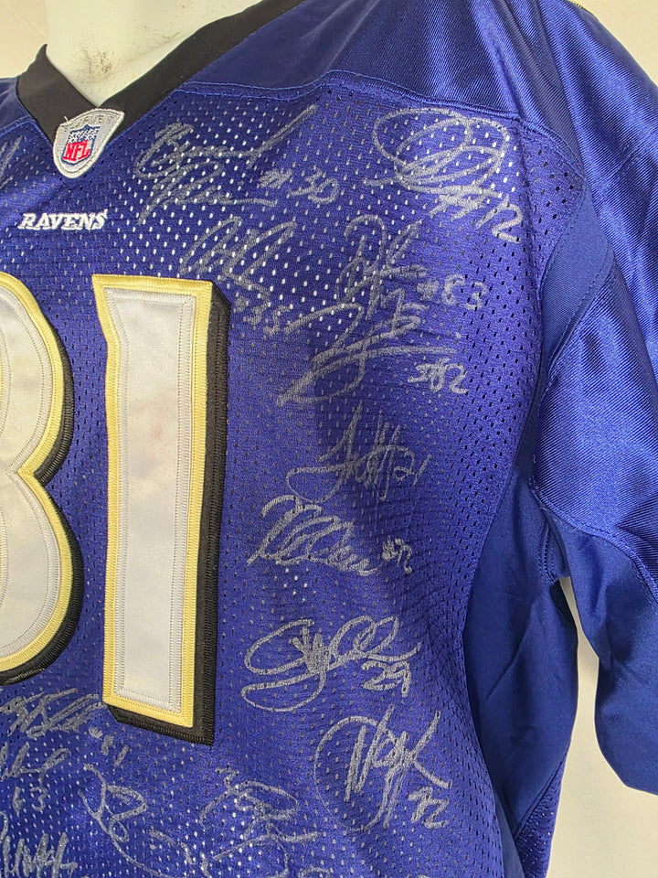 Anquan Boldin Baltimore Ravens 2011-12 Super Bowl Champs Team Signed Game Model Jersey - original photo 8