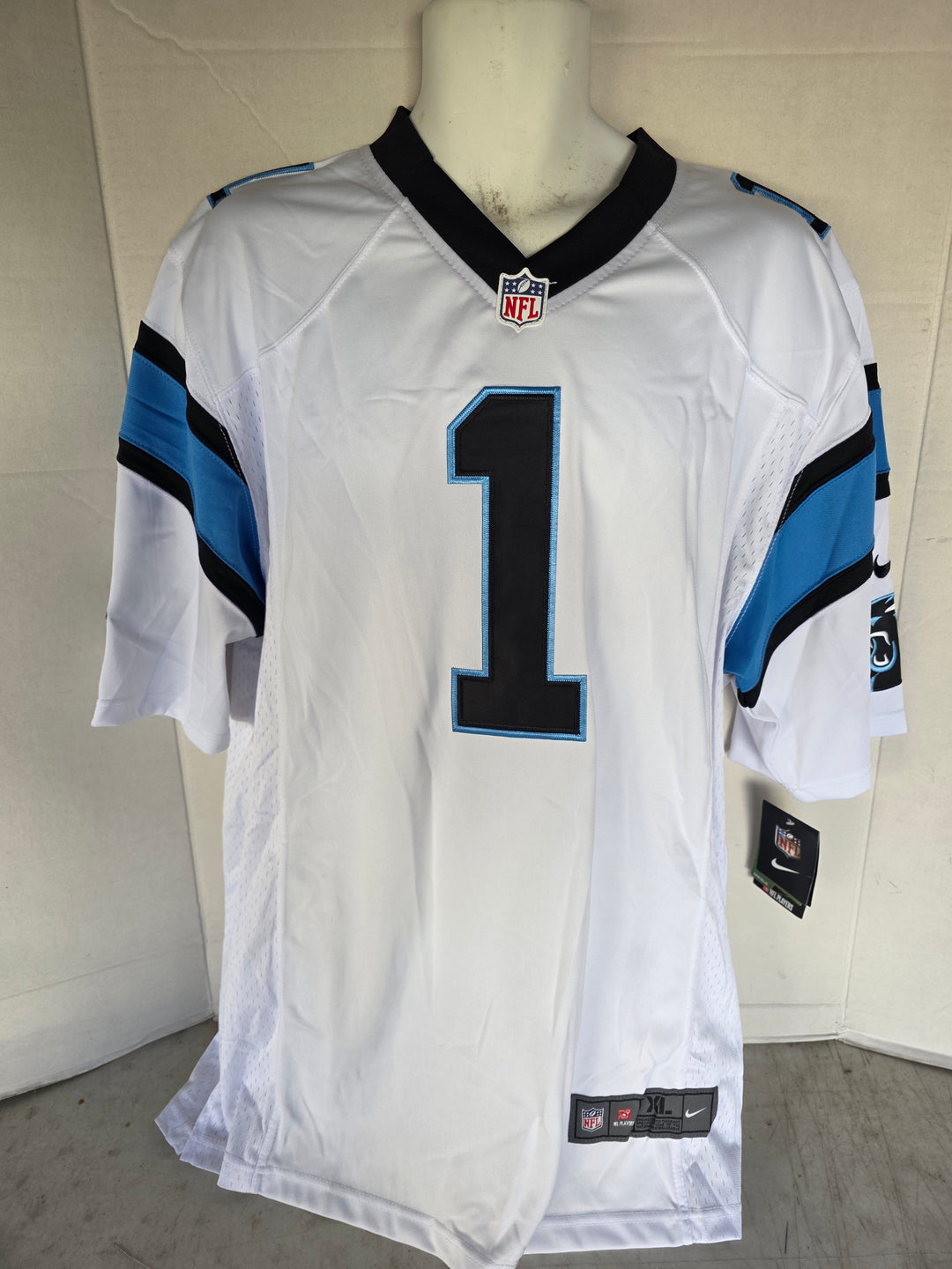 Cam Newton Carolina Panthers Nike XL Game Model Jersey Signed - original photo 1