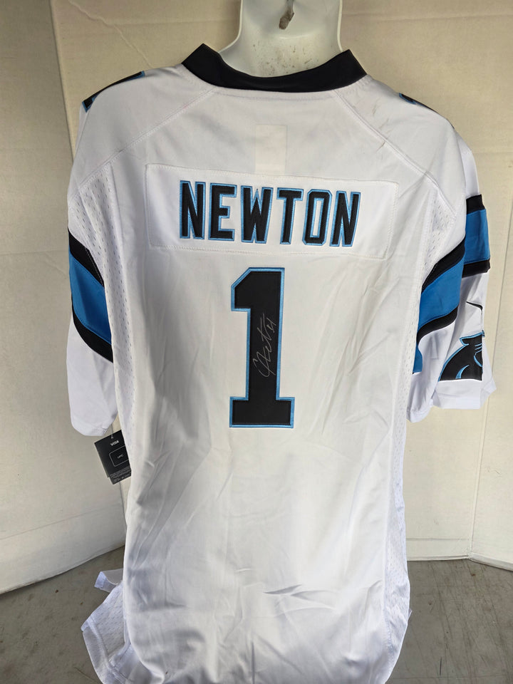 Cam Newton Carolina Panthers Nike XL Game Model Jersey Signed - original photo 2