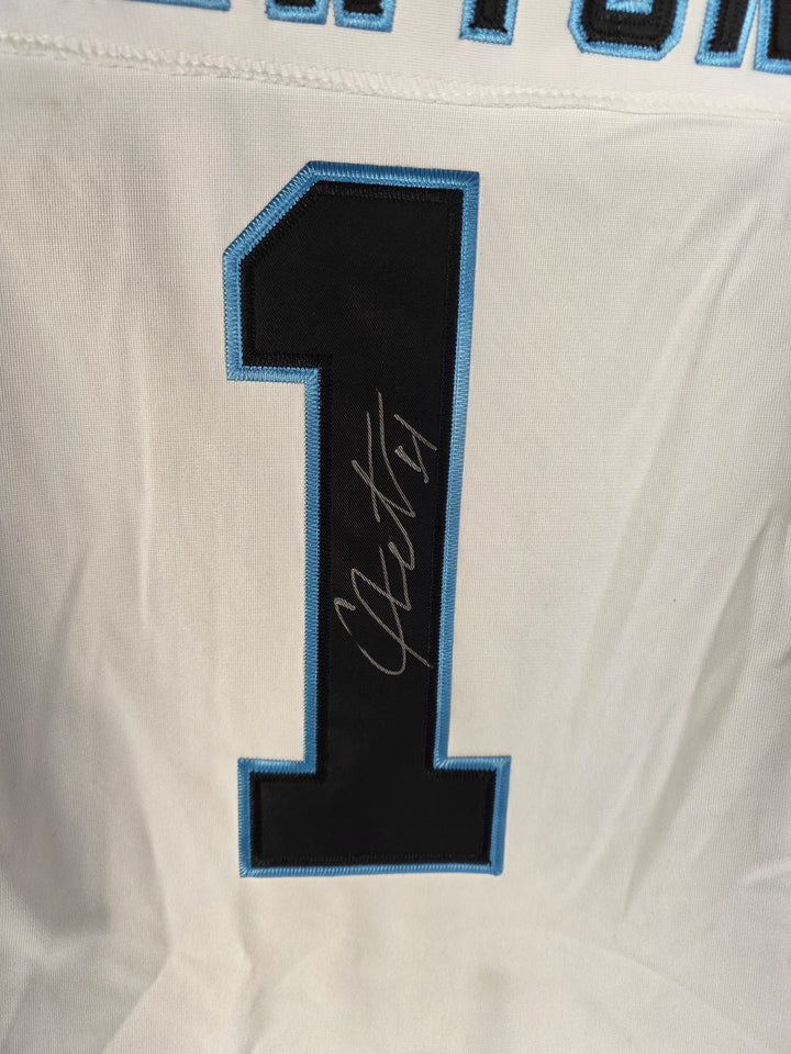 Cam Newton Carolina Panthers Nike XL Game Model Jersey Signed - original photo 3
