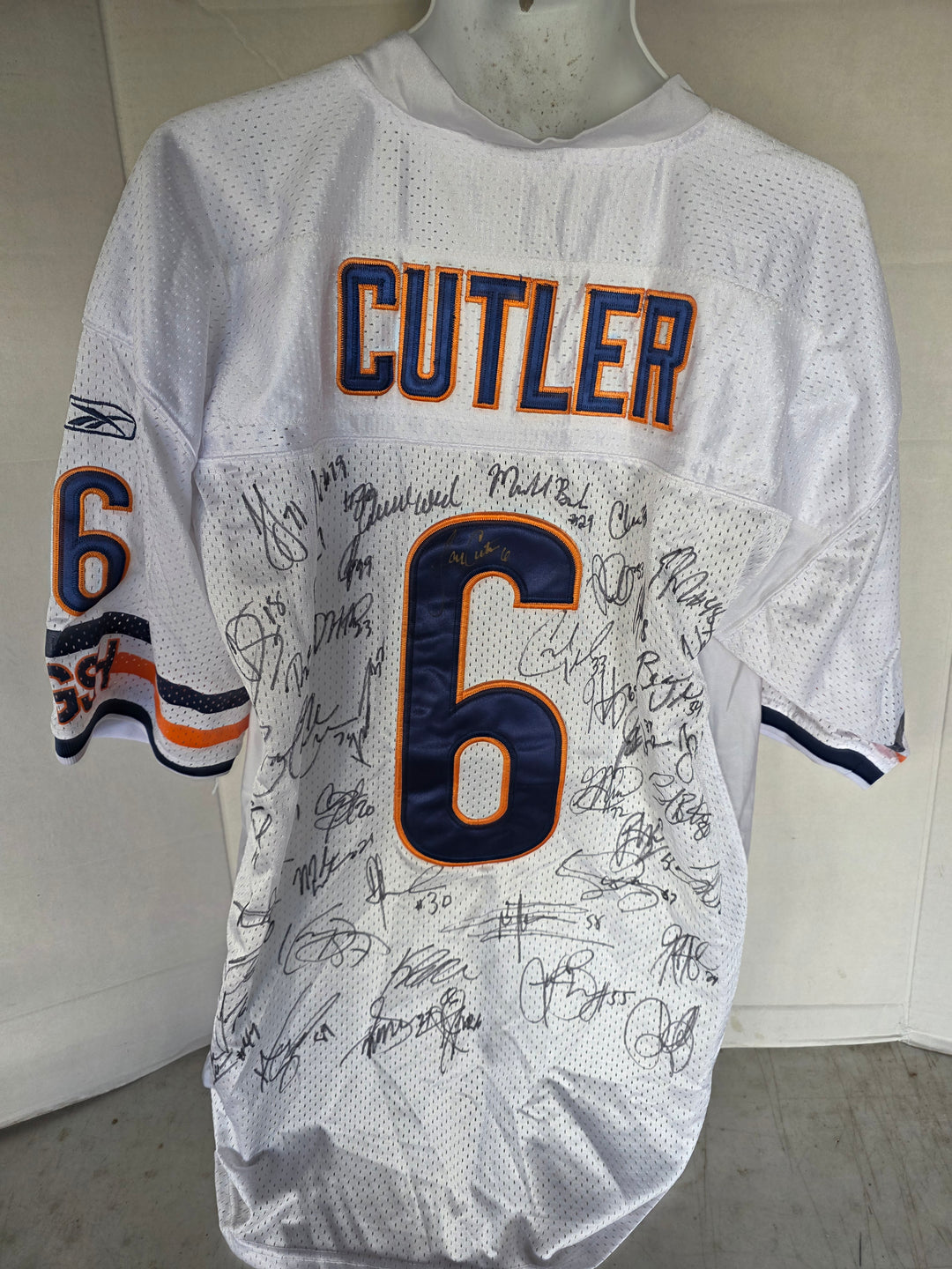 Jay Cutler 2015 Chicago Bears Reebok Size 52 Game Model Jersey Team Signed - original photo 2