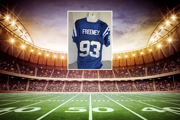 Dwight Freeney Indianapolis Colts Reebok Size 50 Game Model Jersey Signed - signed full view