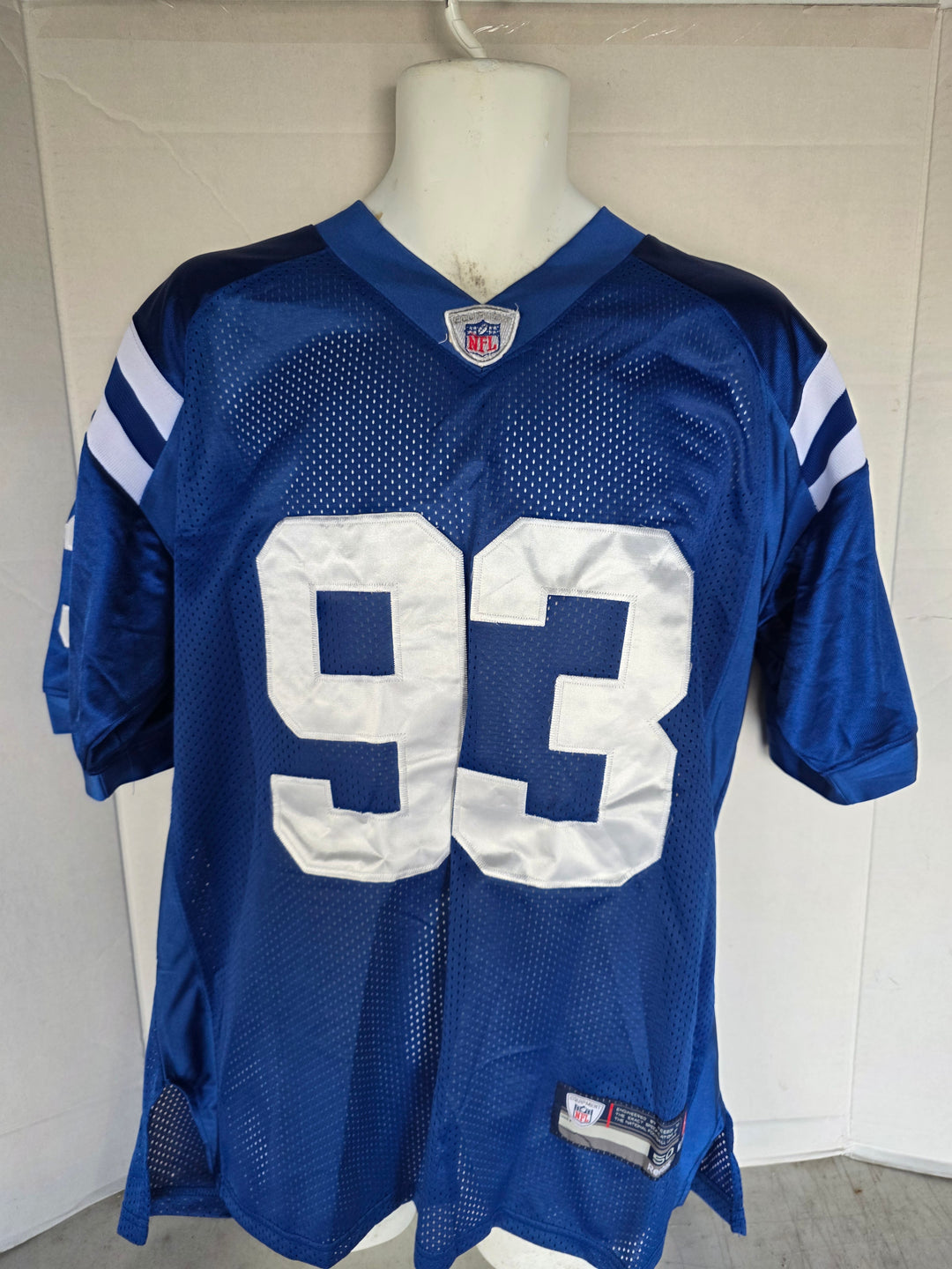 Dwight Freeney Indianapolis Colts Reebok Size 50 Game Model Jersey Signed - original photo 1
