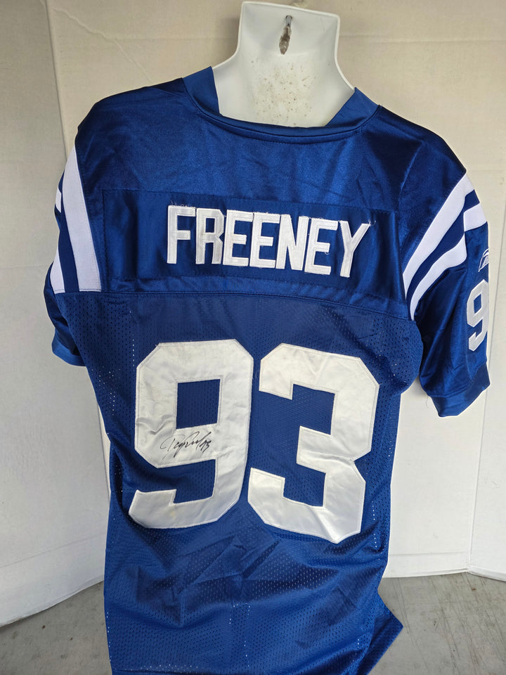 Dwight Freeney Indianapolis Colts Reebok Size 50 Game Model Jersey Signed - original photo 2