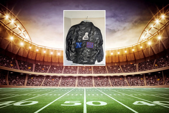 New York Giants 2011-12 40-Signed Super Bowl Champs Team Signed Leather Jacket XL One-of-a-Kind